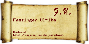 Faszinger Ulrika névjegykártya